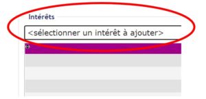 Selection intéret