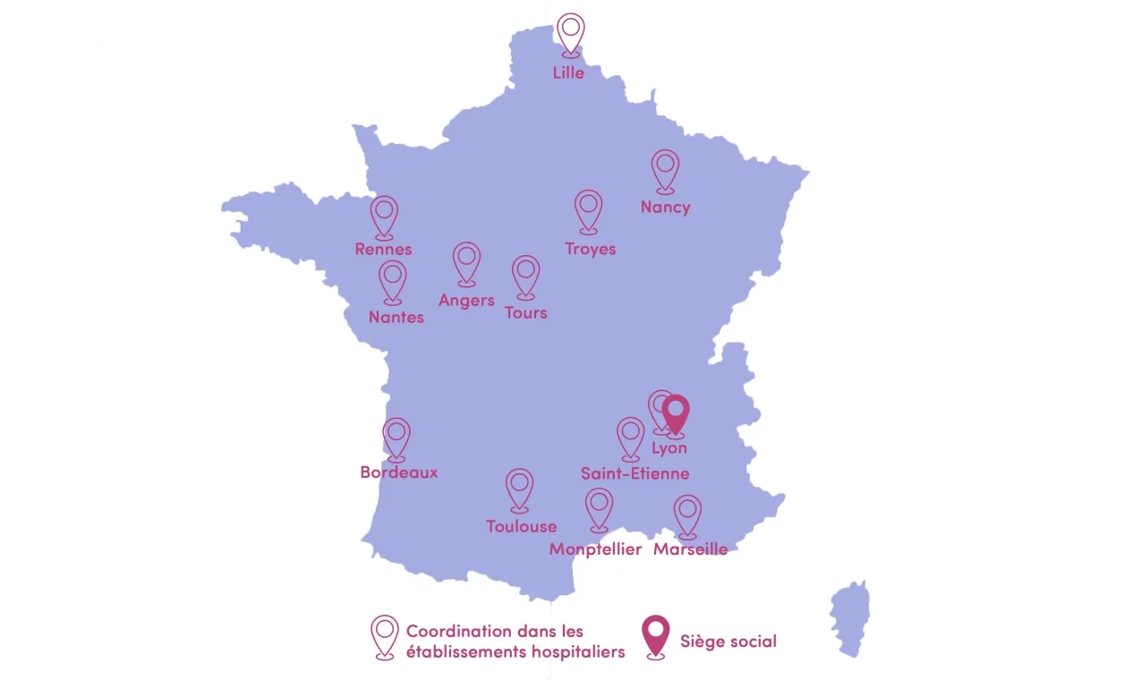Localisation des équipes UniHA Localisation des équipes UniHA